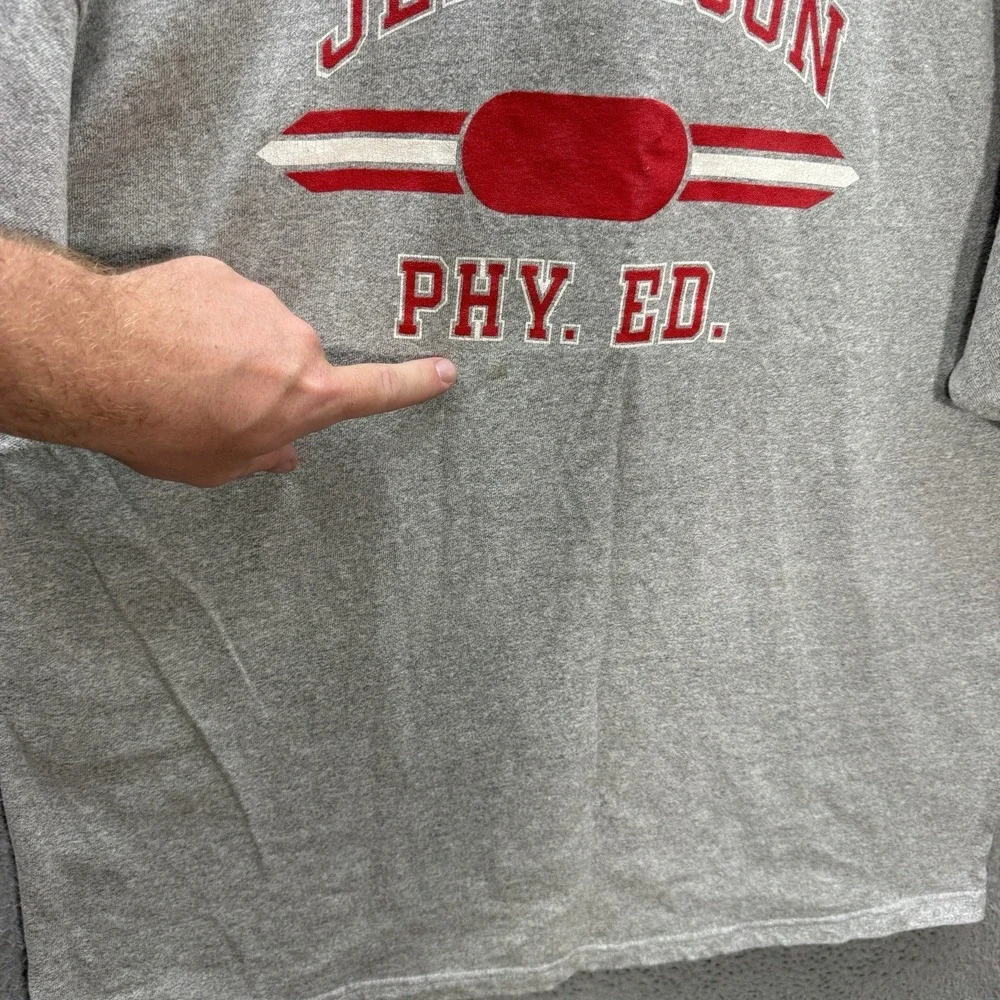 Vintage Champion Shirt Adult 2XL XXL Gray Crewneck Tee College University Y2K - Picture 11 of 12